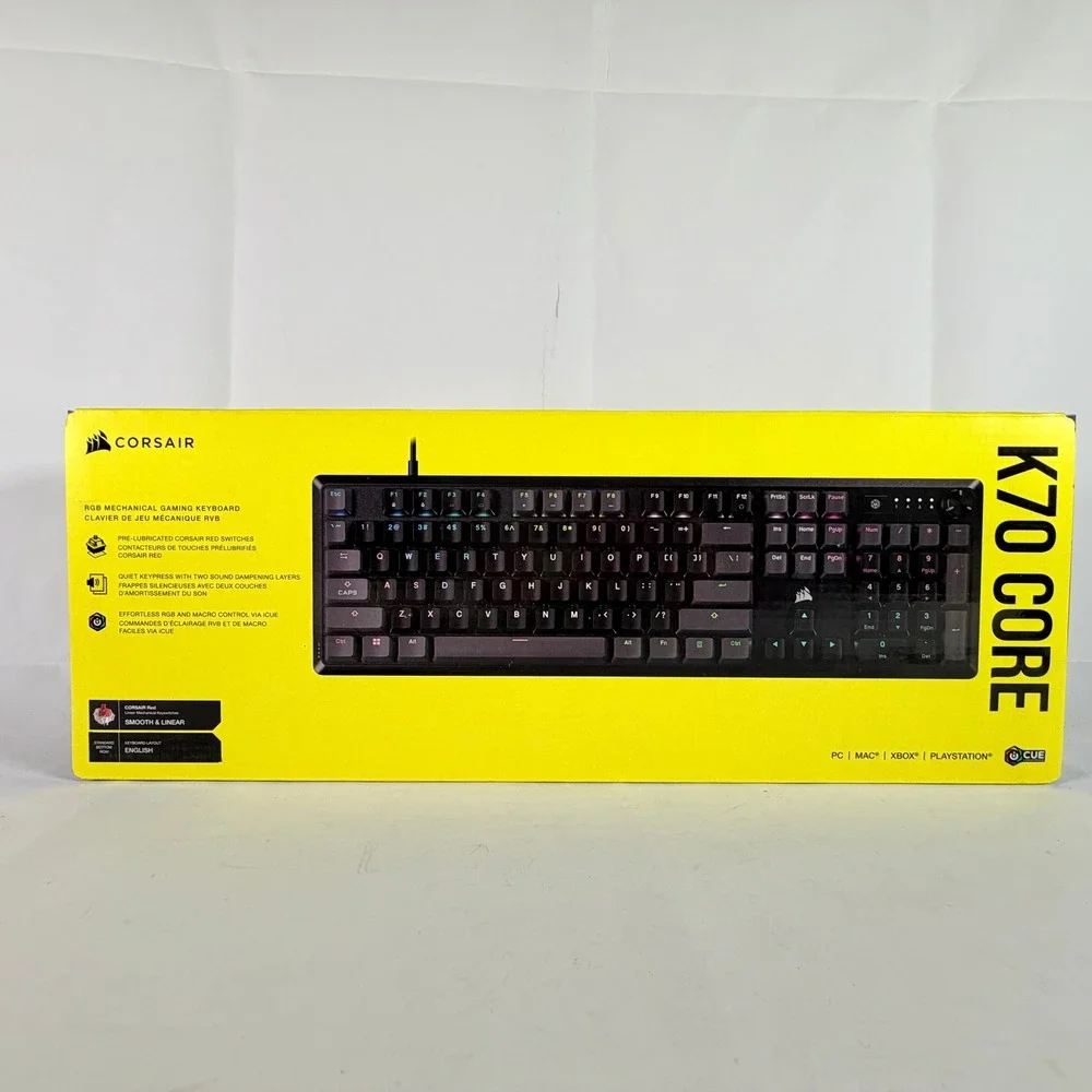 Corsair K70 CORE RGB Mechanical Gaming Keyboard Gray MLX Red Switches PC Mac